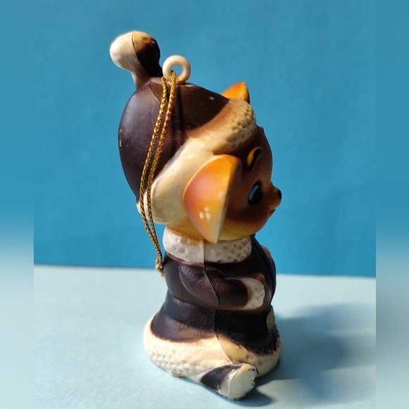 2/$20💙VINTAGE Mouse Christmas Tree Ornament Purple Santa Suit Plastic Mice - Picture 4 of 7